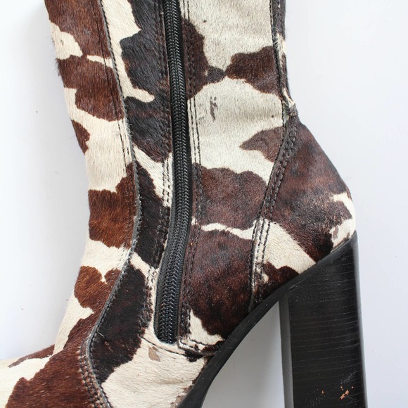 Steve Madden Brown and Cream Ankle Boots - Picture 8 of 13